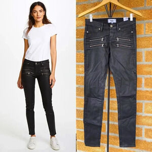 PAIGE  
Edgemont Ultra Skinny Black Silk Wash 26